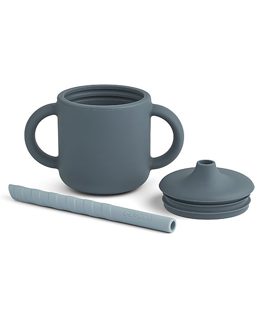 Liewood Bicchiere con Cannuccia Cameron - Blu - 140 ml Tazze