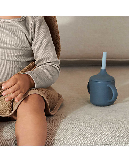 Liewood Bicchiere con Cannuccia Cameron - Blu - 140 ml Tazze