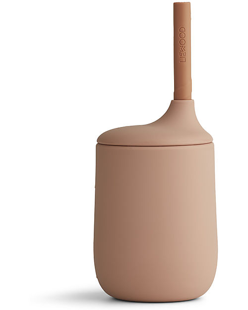 Liewood Bicchiere con Cannuccia Ellis - Rosa Scuro/Terracotta - 230 ml Bicchieri