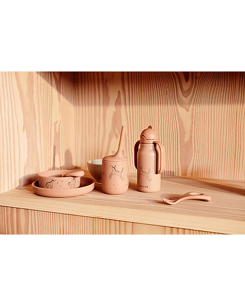 Liewood Bicchiere con Cannuccia Ellis - Unicorno - Pale Tuscany - 230 ml Bicchieri