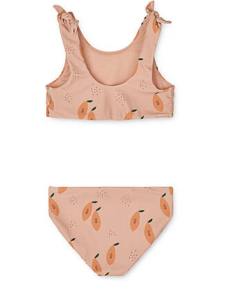 Liewood Bikini Bimba con Fiocco Bow - Papaya - Pale Tuscany - UV 50+ Costumi Due Pezzi