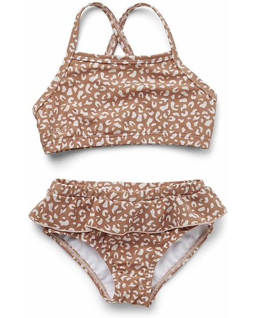 Liewood Bikini Bimba  con Volant Norma - Leopardato Rosa Costumi Due Pezzi