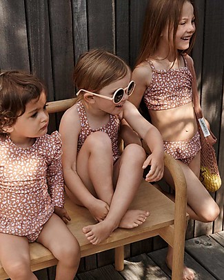 Liewood Bikini Bimba con Volant Norma - Leopardato Rosa Costumi Due Pezzi