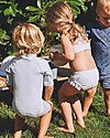 Liewood Bikini Bimba Increspato con Volant Juliet - Righe Blu Mare/Bianco - UV 50+ Costumi Due Pezzi