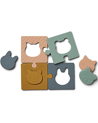 Liewood Bodil Puzzle in Silicone - Multi Mix - Ottimo per lo Sviluppo Psicofisico Puzzle