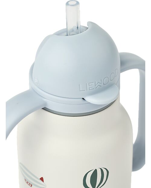 Liewood Borraccia in Acciaio con Manici Kimmie - 250 ml - Aviazione - Ecru Borracce Termiche