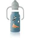 Liewood Borraccia in Acciaio con Manici Kimmie - 250 ml - Blu - Animali Marini Borracce Termiche