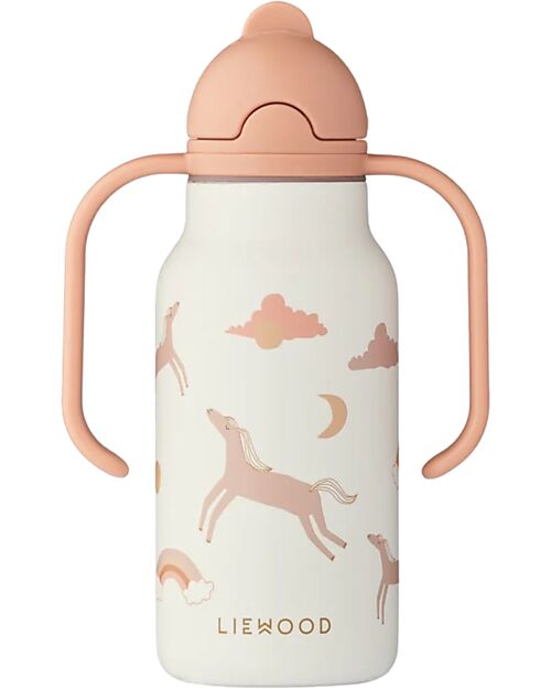 Liewood Borraccia in Acciaio con Manici Kimmie - 250 ml - Dream - Ecru Borracce Termiche