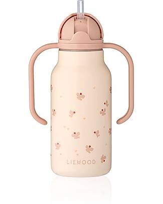 Liewood Borraccia in Acciaio con Manici Kimmie - 250 ml - Mini Butterfly - Apple blossom Borracce Termiche