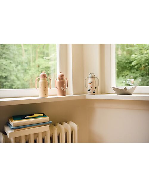 Liewood Borraccia in Acciaio con Manici Kimmie - 250 ml - Mini Butterfly - Apple blossom Borracce Termiche