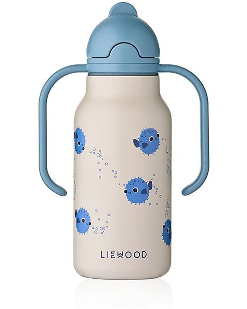 Liewood Borraccia in Acciaio con Manici Kimmie - 250 ml - Pufferfish - Sandy Borracce Termiche
