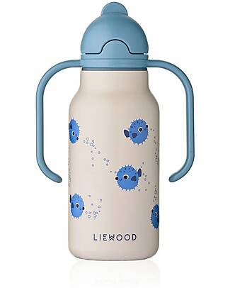 Liewood Borraccia in Acciaio con Manici Kimmie - 250 ml - Pufferfish - Sandy Borracce Termiche