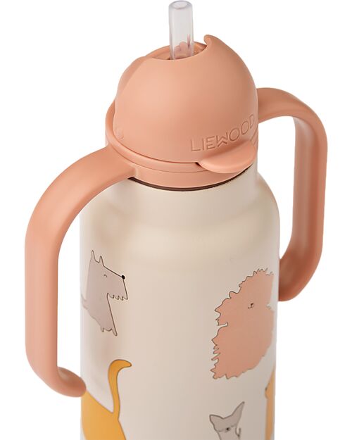Liewood Borraccia in Acciaio con Manici Kimmie - 250 ml - Sabbia - Cani e Gatti Borracce Termiche