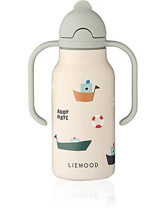 Liewood Borraccia in Acciaio con Manici Kimmie - 250 ml - Sailing - Sandy Borracce Termiche