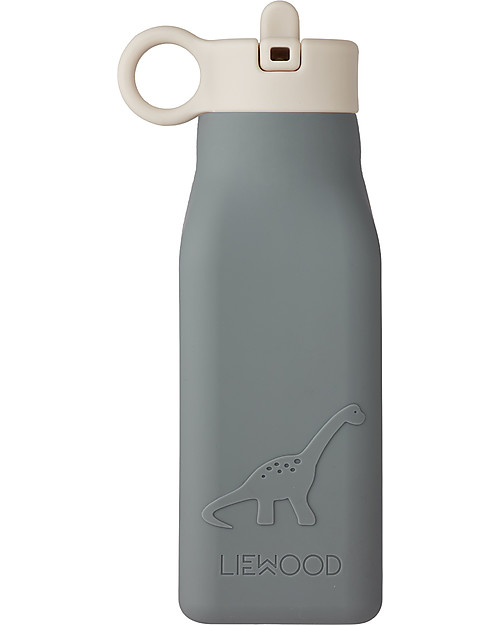 Liewood Borraccia in Silicone Blu - Dinosauro - 350 ml Borracce non Termiche