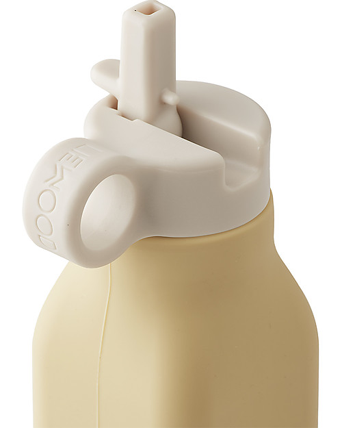 Liewood Borraccia in Silicone Giallo Grano - Gatto - 350 ml Borracce Termiche