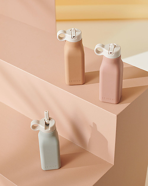 Liewood Borraccia in Silicone Rosa - Gatto - 350 ml Borracce non Termiche