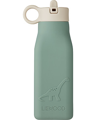 Liewood Borraccia in Silicone Verde Menta - Dinosauro - 350 ml Borracce senza BPA
