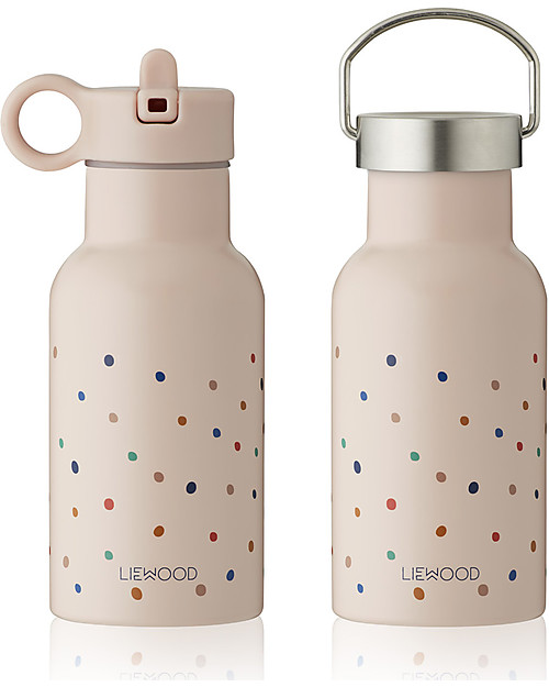 Liewood Borraccia Termica Bimbi in Acciaio con Doppio Tappo - 350 ml - Confetti Borracce Termiche