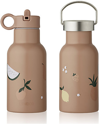 Liewood Borraccia Termica Bimbi in Acciaio con Doppio Tappo - 350 ml - Frutta - Rosa Borracce Termiche