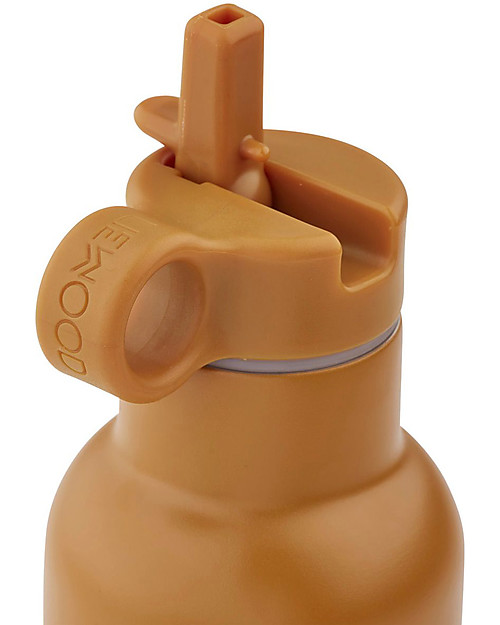 Liewood Borraccia Termica Bimbi in Acciaio con doppio tappo 350 ml - Gatto Mostarda Borracce Termiche