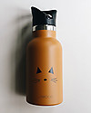 Liewood Borraccia Termica Bimbi in Acciaio con doppio tappo 350 ml - Gatto Senape Borracce non Termiche