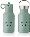 Liewood Borraccia Termica Bimbi in Acciaio con doppio tappo 350 ml - Panda Menta Borracce Termiche