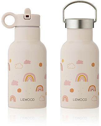 Liewood Borraccia Termica Bimbi in Acciaio con doppio tappo 350 ml - Rainbow Love Borracce Metallo