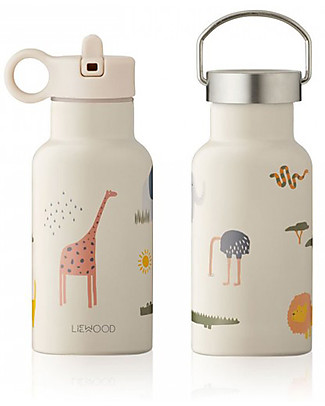 Liewood Borraccia Termica Bimbi in Acciaio con Doppio Tappo - 350 ml - Safari/Sabbia Borracce Metallo
