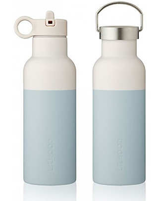 Liewood Borraccia Termica Bimbi in Acciaio con Due Tappi - 500 ml - Blu/Sabbia Borracce Termiche