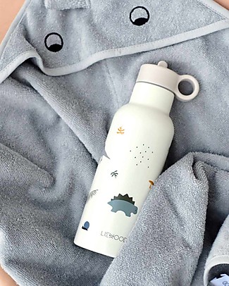 Liewood Borraccia Termica Bimbi in Acciaio con Due Tappi - 500 ml - Dino Mix Borracce Metallo