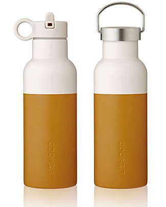 Liewood Borraccia Termica Bimbi in Acciaio con Due Tappi - 500 ml - Mostarda/Sabbia Borracce Metallo