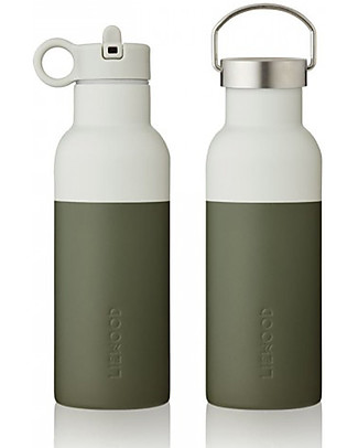 Liewood Borraccia Termica Bimbi in Acciaio con Due Tappi - 500 ml - Verde/Celeste Borracce Termiche