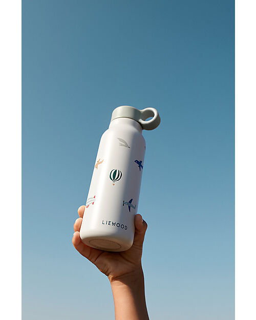 Liewood Borraccia Termica Falk Bimbi in Acciaio - 350 ml - Aviazione - Ecru Borracce Termiche