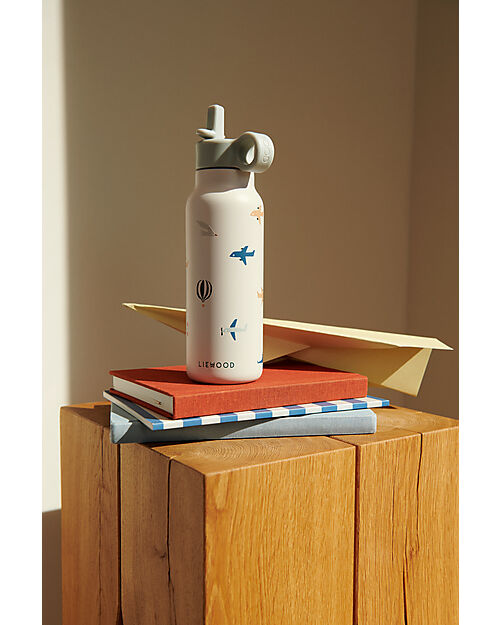 Liewood Borraccia Termica Falk Bimbi in Acciaio - 350 ml - Aviazione - Ecru Borracce Termiche