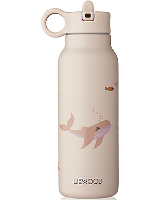 Liewood Borraccia Termica Falk Bimbi in Acciaio - 350 ml - Creature del Mare - Rosa Borracce Metallo