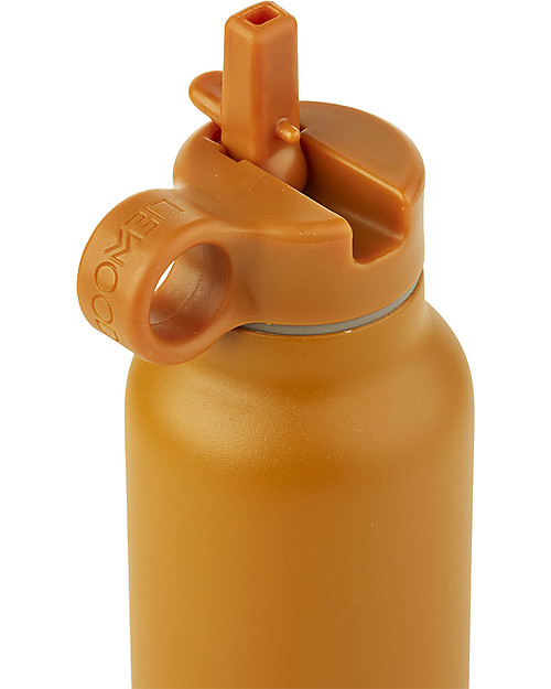 Liewood Borraccia Termica Falk Bimbi in Acciaio - 350 ml - Gatto - Mostarda Borracce Termiche