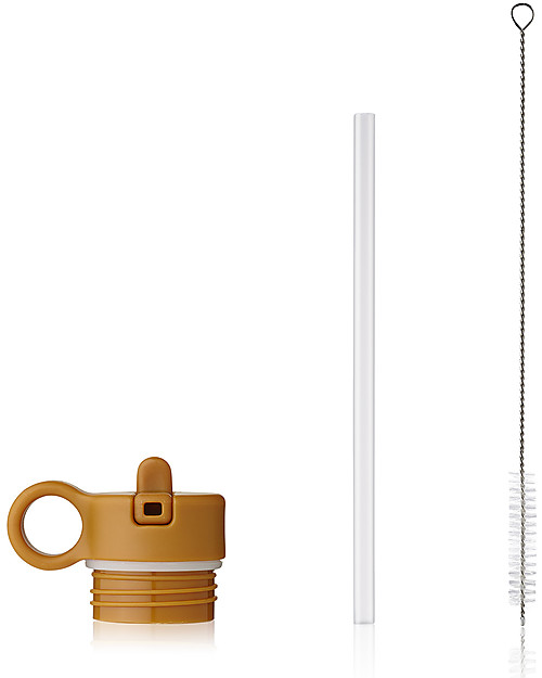 Liewood Borraccia Termica Falk Bimbi in Acciaio - 350 ml - Gatto - Mostarda Borracce Termiche