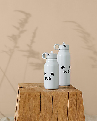 Liewood Borraccia Termica Falk Bimbi in Acciaio - 350 ml - Panda - Grigio Chiaro Borracce Metallo