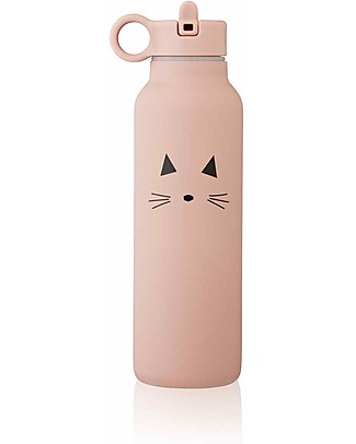 Liewood Borraccia Termica Falk Bimbi in Acciaio - 500 ml - Gatto - Rosa Borracce Metallo