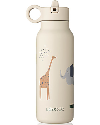 Liewood Borraccia Termica Falk Bimbi in Acciaio con Due Tappi - 350 ml - Safari Mix - Sabbia Borracce Metallo