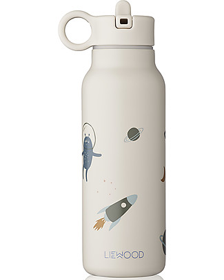 Liewood Borraccia Termica Falk Bimbi in Acciaio con Due Tappi - 350 ml - Spazio - Sabbia Mix Borracce Metallo