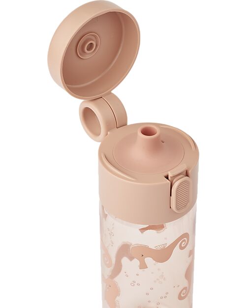 Liewood Borraccia Trasparente Clemence - 350 ml - Cavallucci Marini - Rosa Borracce non Termiche