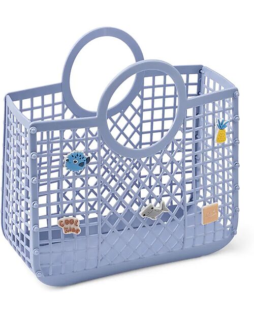 Liewood Borsa da Spiaggia in Rete Small Samantha con Charms - Lavanda - Multifunzionale! Giochi da Spiaggia
