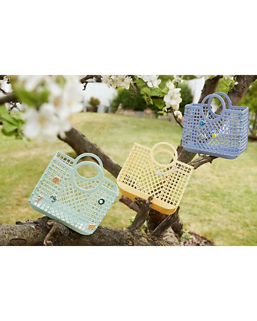 Liewood Borsa da Spiaggia in Rete Small Samantha con Charms - Lavanda - Multifunzionale! Giochi da Spiaggia