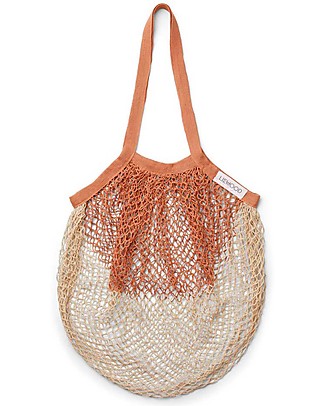 Liewood Borsa in Rete Nuka - Rosa e Sabbia - 100% Cotone Biologico Borse Pic Nic