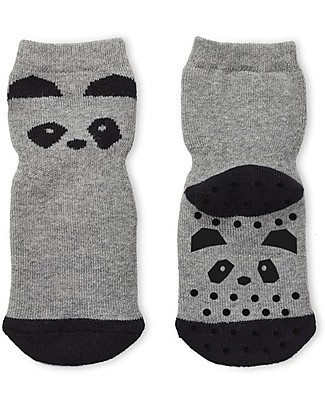 Liewood Calzini Antiscivolo Nellie, Panda Grigio - Cotone elasticizzato Calzini
