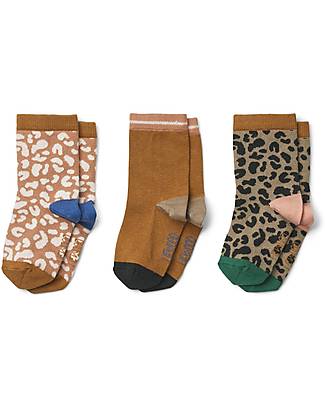 Liewood Calzini Silas - Leo - Multi Mix - Pacco da 3 Paia - Cotone Elasticizzato Calzini