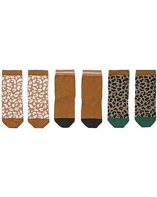 Liewood Calzini Silas - Leo - Multi Mix - Pacco da 3 Paia - Cotone Elasticizzato Calzini