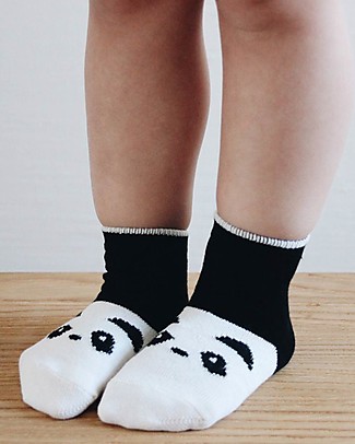 Liewood Calzini Silas, Panda Nero e Bianco - Cotone Elasticizzato Calzini